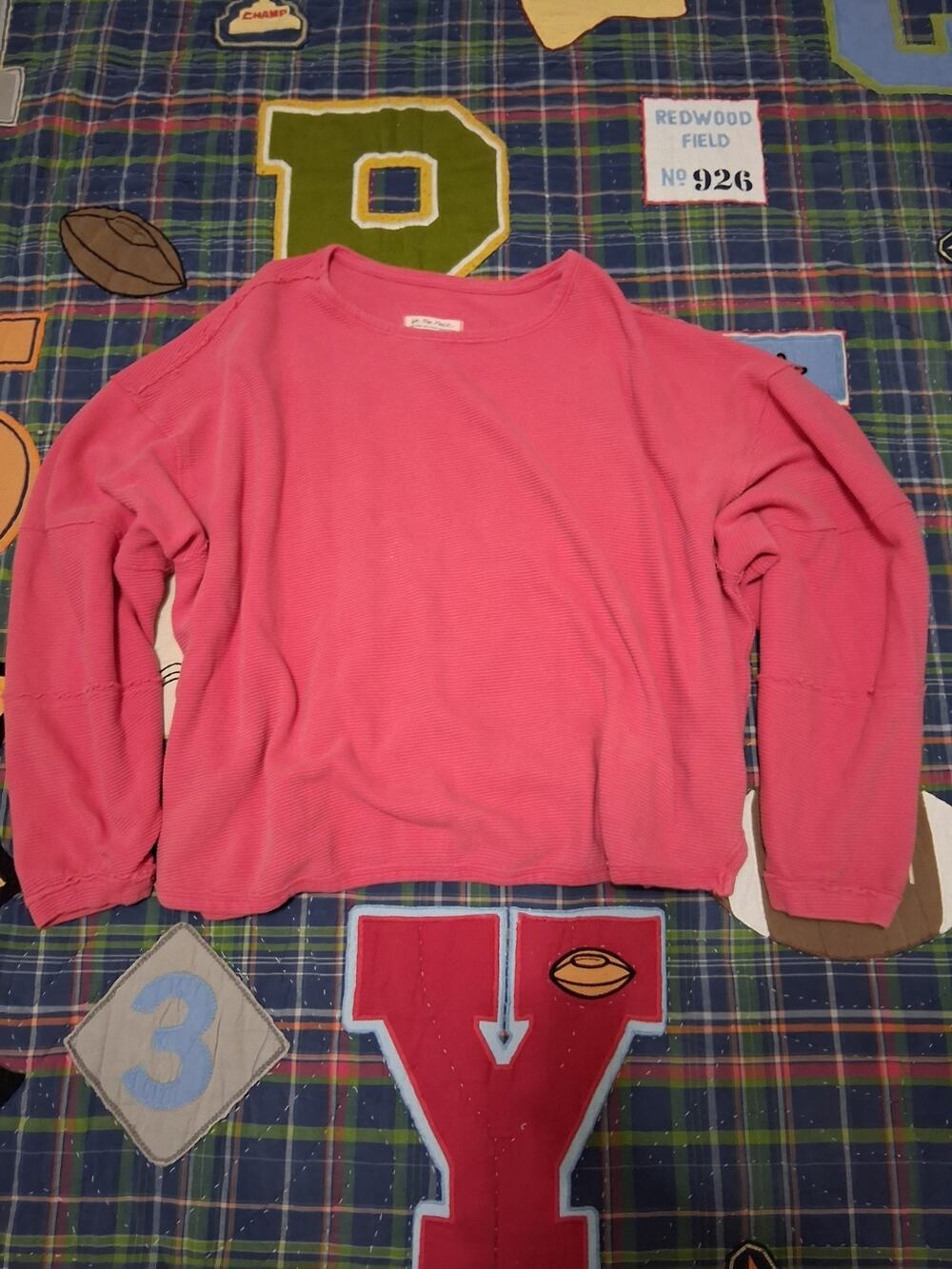 Free People We The Free Sweatshirt Womens XL Pink Long Sleeve